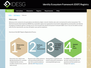 IDESG Website Screenshot 2016